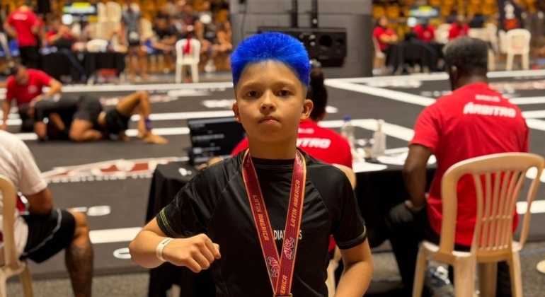 Atleta de 9 anos representa Patos de Minas no ADCC Open e se destaca no Jiu-Jitsu