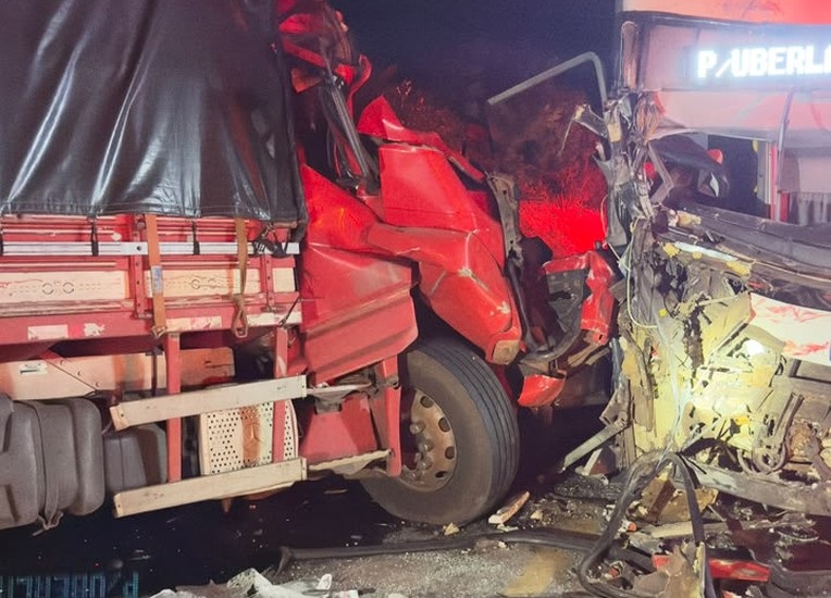 Acidente entre ônibus e caminhão deixa nove pessoas feridas na BR-365