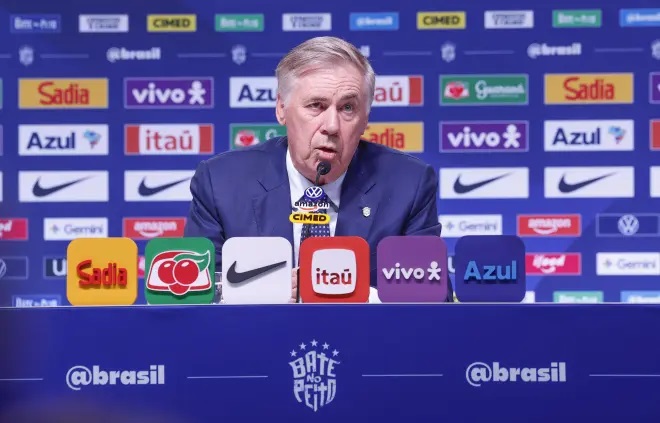 Com jogador do Cruzeiro, Ancelotti convoca Seleção para enfrentar Japão e Singapura